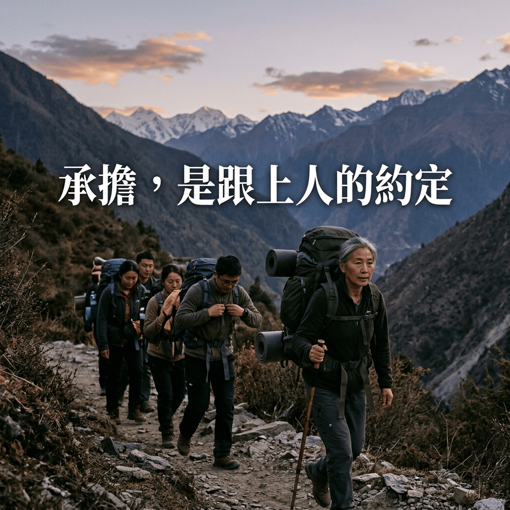 承擔，是跟上人的約定