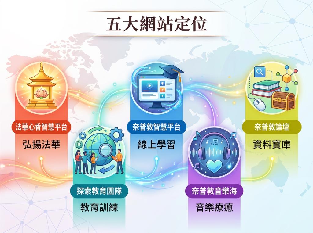 五大網站定位資訊圖