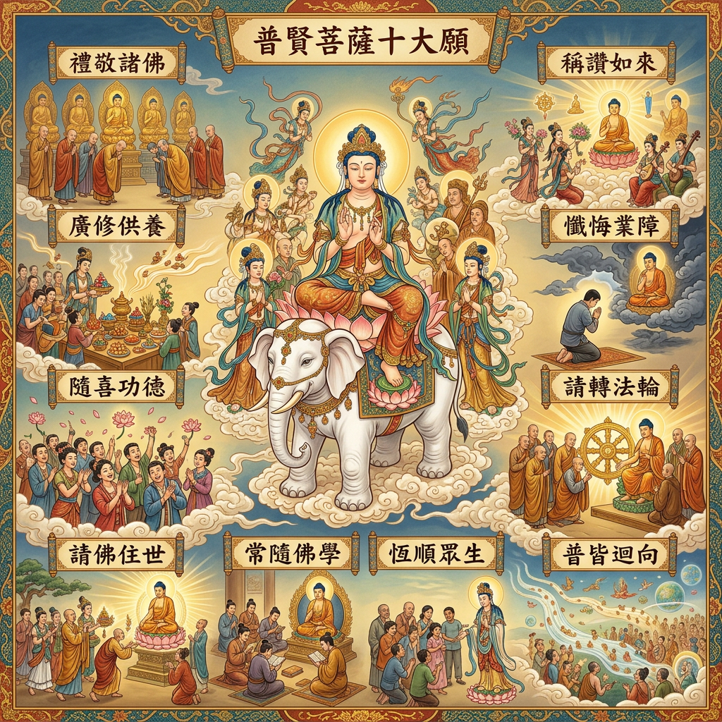 普賢菩薩莊嚴弘願與十大願王
